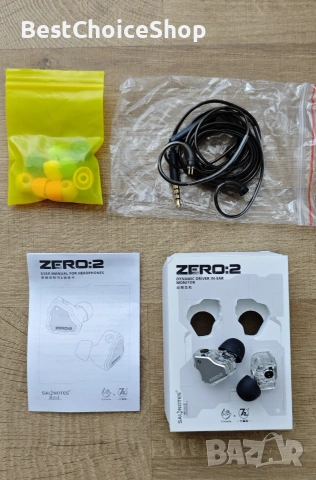 Слушалки 7 Hz x Crinacle Zero 2, разглобяем кабел с OFC проводник, Hi-Fi звук, жак 3.5, IEM, снимка 4 - Слушалки, hands-free - 55165049