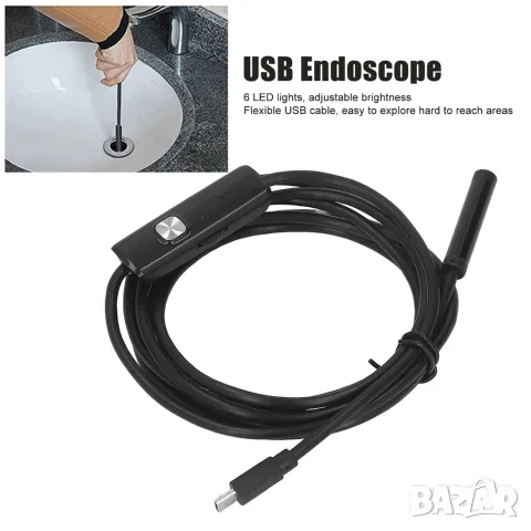 Водоустойчива Ендоскопска Камера 1Tech AN98 (5.5mm, 3.5m кабел) – USB / MicroUSB, снимка 10 - Камери - 18902355
