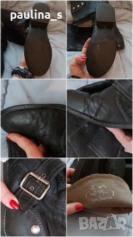 Два различни чифта / Маркови боти "Think!" и "Pepe jeans" / естествена кожа , снимка 14 - Дамски боти - 43682780