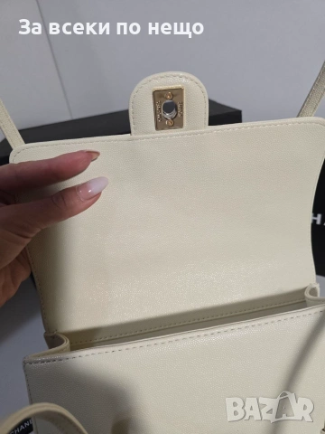 Chanel Preppy Coco Creamy Дамска Чанта От Естествена Телешка Кожа Код Brand Luxury Fashion31, снимка 5 - Чанти - 54961018