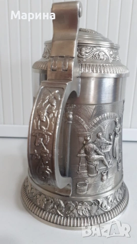 Халба от калай 500 мл,  Antik*Vintage #138, снимка 5 - Антикварни и старинни предмети - 54389335