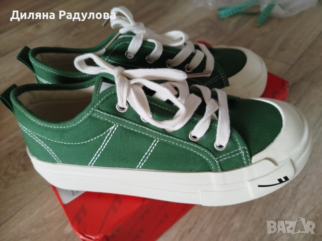 Зелени кецове - 38.5 номер, снимка 3 - Дамски ежедневни обувки - 54201465