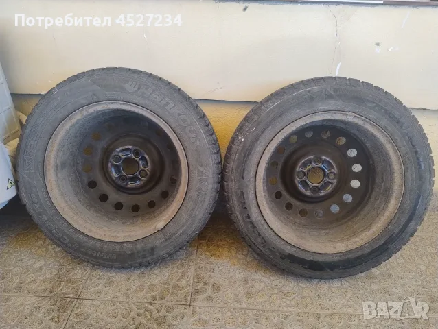Продавам 2 броя железни джанти с гуми за Toyota Corolla Verso I 2001-2003, снимка 2 - Гуми и джанти - 55614943