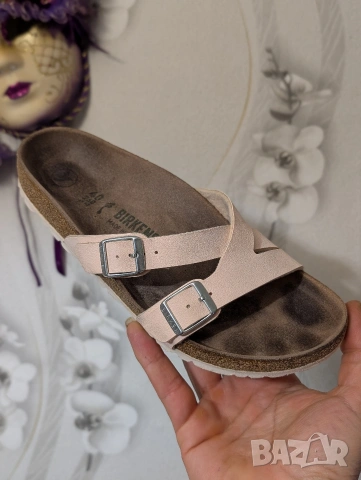 чехли Birkenstock Yao Vegan Birkibuc в светло розово номер 40 , снимка 3 - Чехли - 54512650