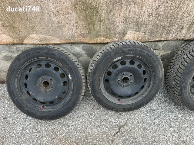 4бр. железни джанти 16" 5х112 с гуми - VW, Audi, Seat, Skoda - VAG, снимка 3 - Гуми и джанти - 54127673