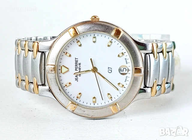 JEAN PERRET QJ GENEVE 3826 - швейцарски мъжки кварцов часовник , снимка 2 - Мъжки - 54801632