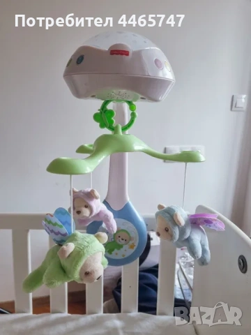 Въртележка за легло 3 в 1 Fisher Price Butterfly Dreams с прожекция и дистанционно, снимка 3 - Други - 54542426