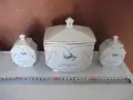 Лот от 3 бр. порцеланови кутии за канела , чай и даф.лист, снимка 1