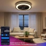 Смарт таванен вентилатор с LED RGB осветление 50 см, WiFi, Alexa, дистанционно, снимка 2