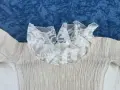 2 бр. традиционни ризи - кенарена риза с червени декоративни ивици и бяла дантелена, снимка 3