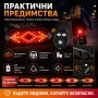 Мигачи задни светлини за колело LED стоп водоустойчив ярки за велосипед със звънец аларма USB мощен, снимка 4