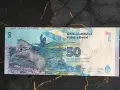 Банкнота - Аржентина - 50 песо UNC | 2015г., снимка 2