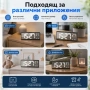 Стилен настолен LED часовник с термометър USB дата аларма календар големи цифри будилник светещ ток, снимка 6
