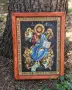 Ръчно изработена голяма икона на Христос Вседържител (45 х 34 см), снимка 2