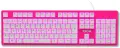 KROM BARBIE KANDY - Бяла LED мембранна клавиатура, мишка 6400 DPI оптичен сензор, снимка 2