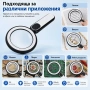 Мощна голяма увеличителна лупа 15X LED осветление стъклена за четене на книга вестник с дръжка лед, снимка 8