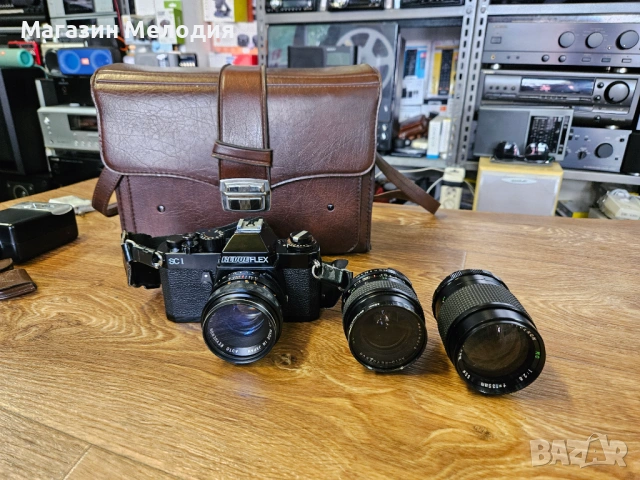 Ретро фотокомплект Revueflex SC1 + Обективи, Светкавица и Самоснимачка Haka Autoknips II, снимка 11 - Фотоапарати - 54710954