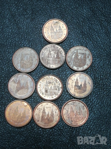 лот от 1 евро-цент Испания-различни години