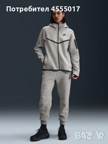 Nike Tech Fleece women gray xs, снимка 11 - Спортни екипи - 53995240