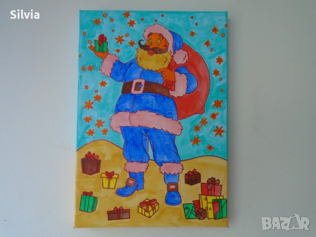 TРИ КАРТИНИ НА ДЯДО КОЛЕДА, снимка 3 - Картини - 53663441