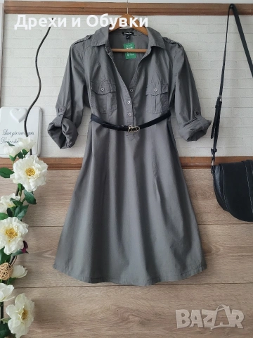 Рокля тип риза памучна материя , снимка 5 - Рокли - 54095810