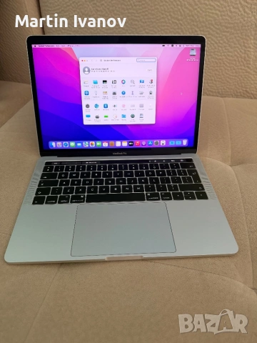 Macbook pro 13 inch model A1706 silver 2,9ghz 256gb touch bar 2016, снимка 4 - Лаптопи за игри - 54442794