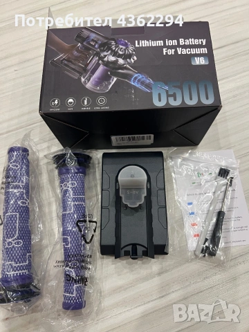 Батерия за Dyson V6 с два броя филтри, снимка 2 - Прахосмукачки - 54974506
