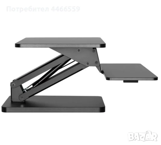 Регулируема стойка (height adjustable sit stand desk) за монитор и клавиатура McLean, снимка 5 - Работни маси и бюра - 55400337