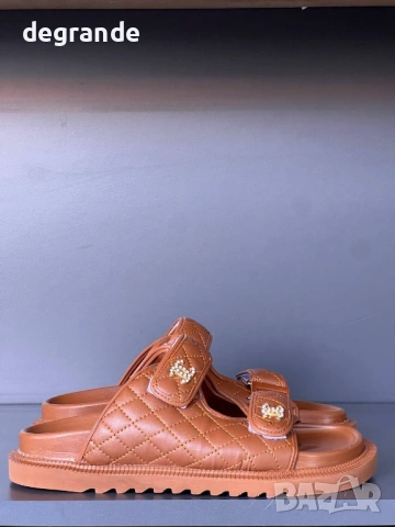 🎀Дамски Чехли 💫Chanel💫 Бяло Черно Кафяво, снимка 11 - Чехли - 54894925