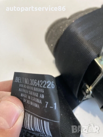 Колан за задна лява седалка за Volvo C30 1.6 TDI 109HP (2012) 30642226, снимка 2 - Части - 54281765