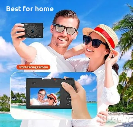 Оригинален цифров фотоапарат Zoomix (64GB, черен), снимка 5 - Фотоапарати - 55577159