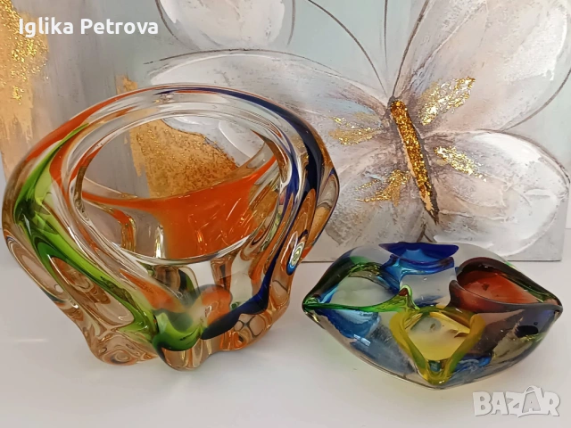 Винтидж,Арт комплект Мурано, снимка 3 - Антикварни и старинни предмети - 54905902