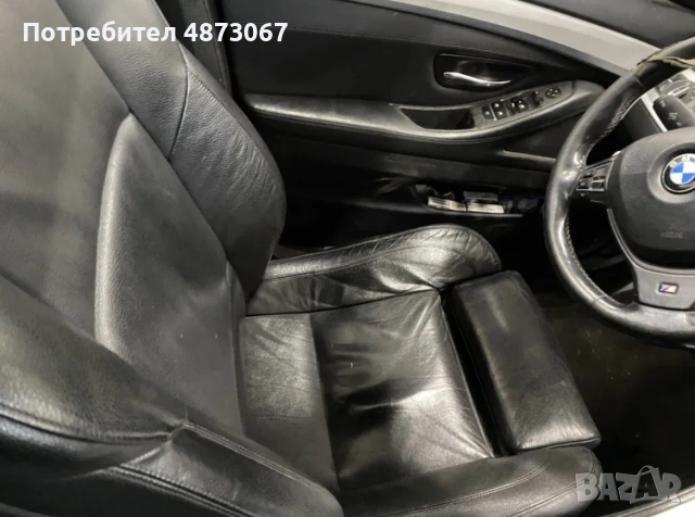 Bmw f11 черно кожено рекаро, снимка 2 - Части - 55149575