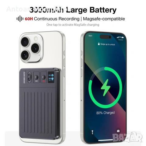 AI диктофон CHIME NOTE Pro 64GB GPT-4o MagSafe, снимка 2 - Друга електроника - 55123761
