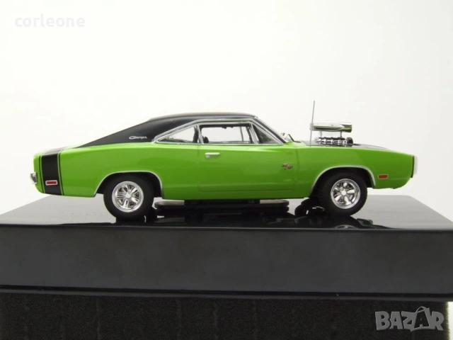 Dodge Charger R/T 1970 - мащаб 1:43 на ixo models моделът е нов в PVC дисплей-кейс, снимка 6 - Колекции - 54972366