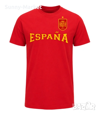 Футболна тениска Испания фланелка с къс ръкав Spain мъжка тениска различни цветове