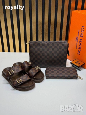Louis Vuitton Нов Дамски Комплект Чехли Чанта Луи Витон Различни Модели , снимка 6 - Чехли - 55030831
