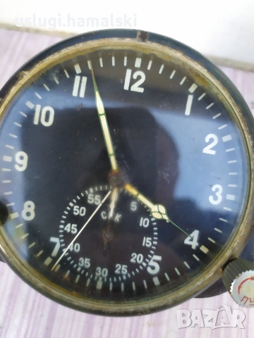 Стар самолетен часовник, снимка 2 - Антикварни и старинни предмети - 54303519