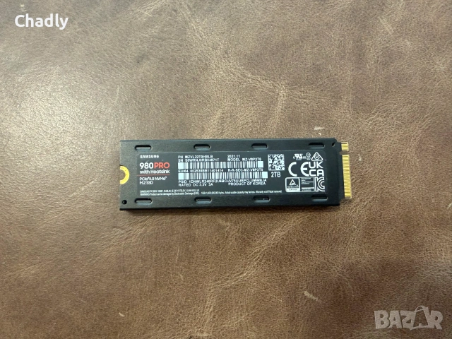 Samsung 980 PRO 2TB NVMe SSD с фабричен радиатор, снимка 2 - Твърди дискове - 55260075