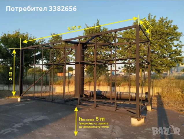 Продавам метални конструкции за рекламен мегаборд