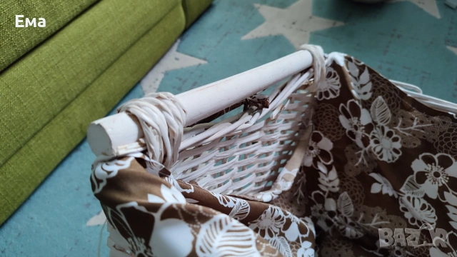 Голяма плетена дървена кошница - ратан, снимка 3 - Кутии за съхранение - 54031314