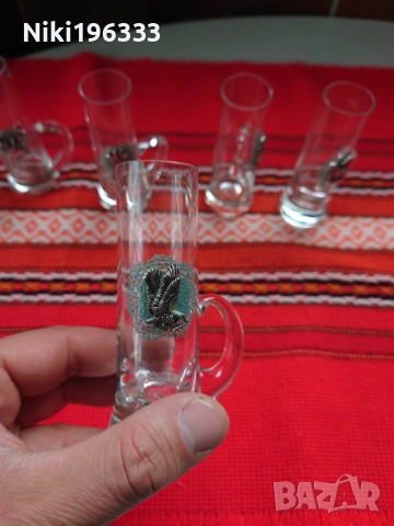 Луксозен немски комплект чаши за шнапс/ликьор - 6 бр., снимка 6 - Сервизи - 54007591