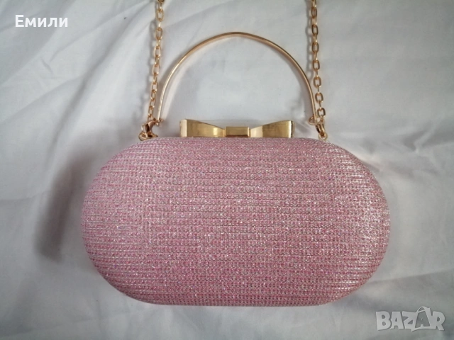 Елегантна блестяща чанта с две дръжки, чанта за абитуриентски бал, клъч за коктейлно парти, снимка 9 - Чанти - 54100859