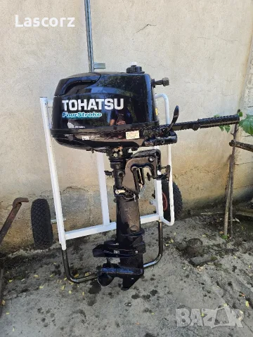 четиритактов извънбордов двигател за лодка Tohatsu с мощност 5 конски сили (5 hp)., снимка 5 - Воден транспорт - 55693610