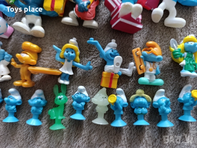 Огромна колекция смърфовете The Smurf, фигурки смърфчета Kinder, стики, снимка 8 - Фигурки - 54742834