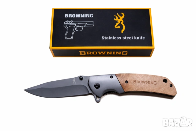 Сгъваем нож Browning 354 за туризъм, къмпинг, лов и риболов, снимка 8 - Ножове - 54999109