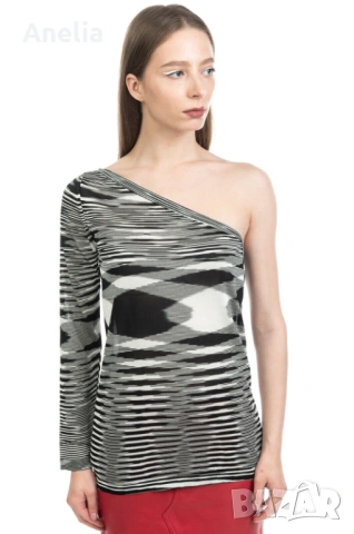 Дамска Блуза с един ръкав  С М, снимка 4 - Блузи с дълъг ръкав и пуловери - 54111685