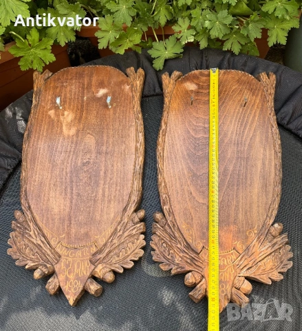 Дърворезбовани поставки за елен, снимка 6 - Декорация за дома - 54238979