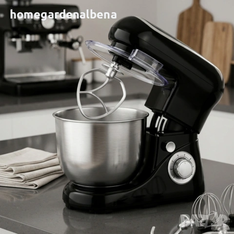 Планетарен миксер Cheffinger 1600W | 6.5L INOX купа | 6 скорости + Пулс , снимка 5 - Миксери - 54356059