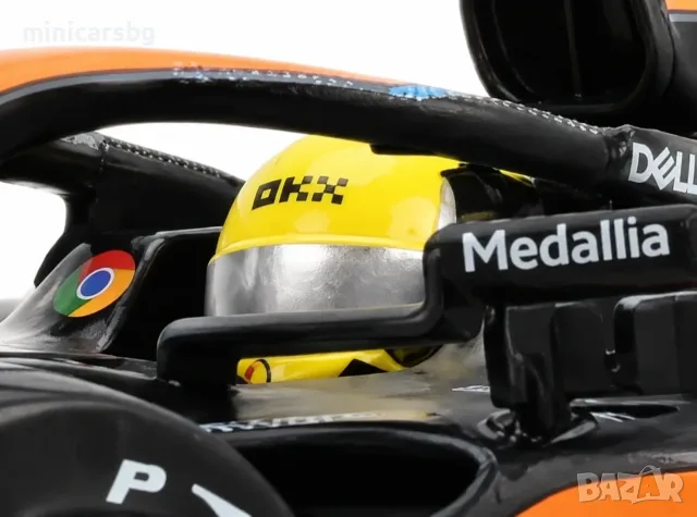 McLaren MCL60 F1 Ландо Норис 1:24 – метален модел, снимка 8 - Колекции - 55632609